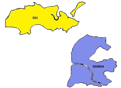 Daman and Diu Map