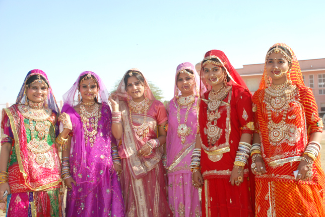 Traditional Rajasthani women's attire